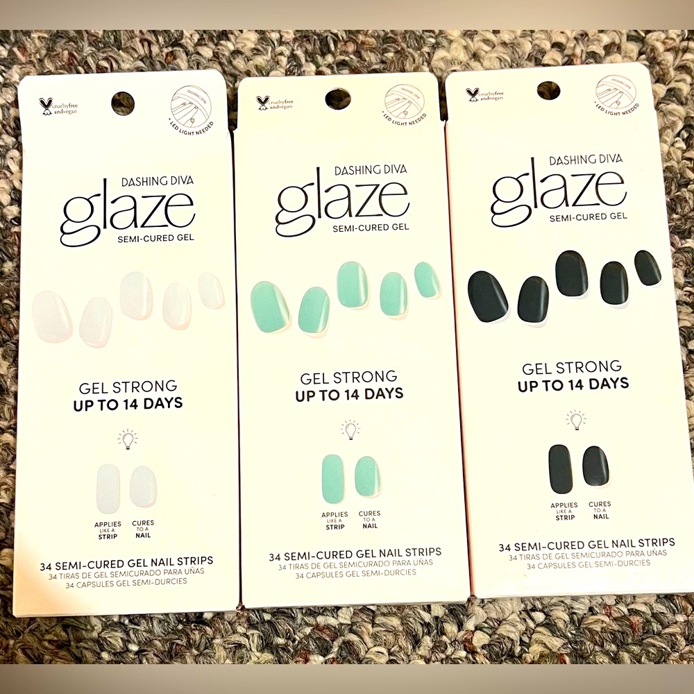 Dashing diva combos colors glaze sky blue, teal & black